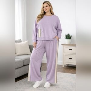 Jane + Delaney Lavender Lounge Set XL | Cozy Chic 2-Piece Athleisure Outfit
